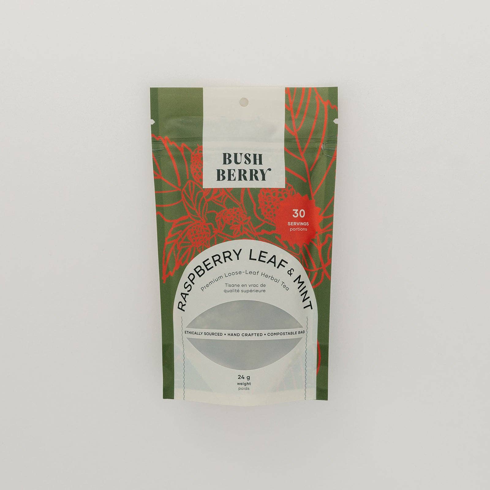 Organic Red Raspberry Leaf + Spearmint Tea