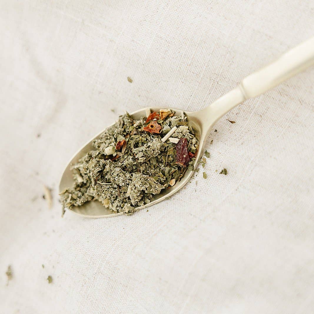 Organic Red Raspberry Leaf Tea closeup
