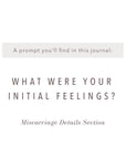 Miscarriage Grief Journal