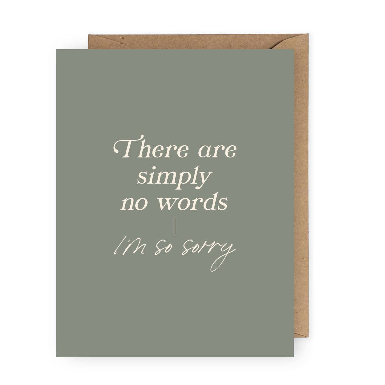 'Simply No Words' Sympathy Card