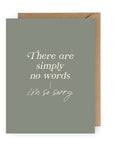 'Simply No Words' Sympathy Card