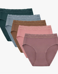 High-Waisted Postpartum Underwear in Dusty Hues (5-Pack)