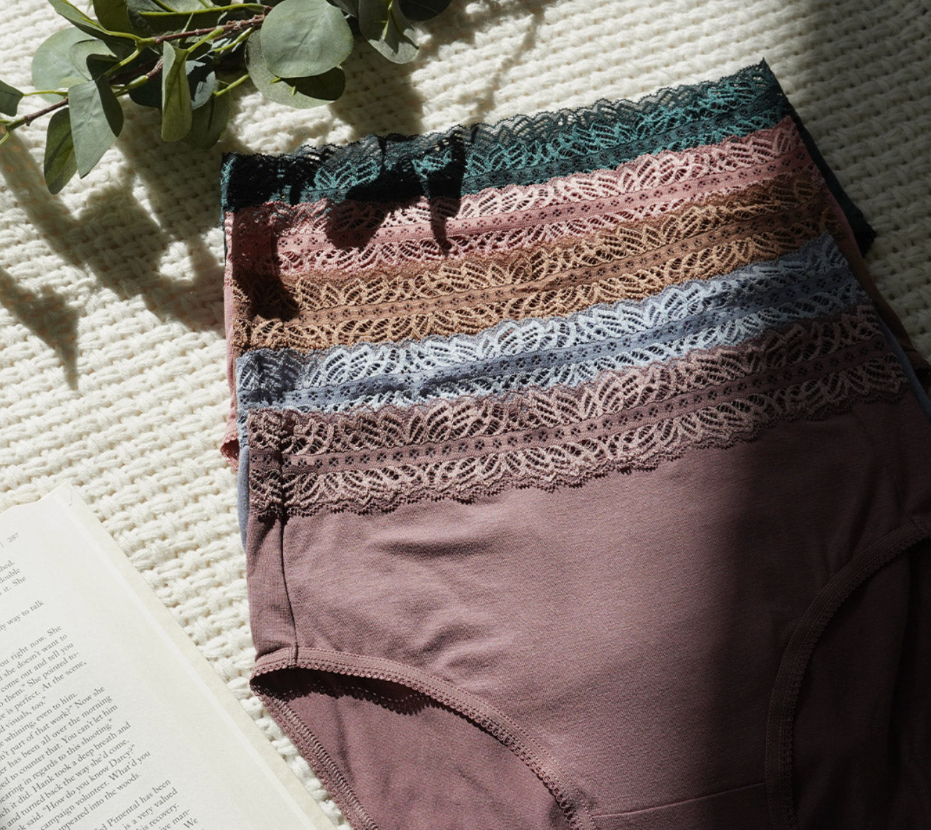 High-Waisted Postpartum Underwear in Dusty Hues (5-Pack)