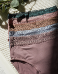 High-Waisted Postpartum Underwear in Dusty Hues (5-Pack)