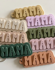 Neutral 'Mama' Acrylic Keychain with Keyring