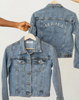Embroidered 'Mama' Denim Jacket