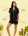Embroidered 'Mama' Bamboo Pajamas (Short Sleeve)