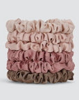 Petite Satin Scrunchie Set in Terracotta (6)