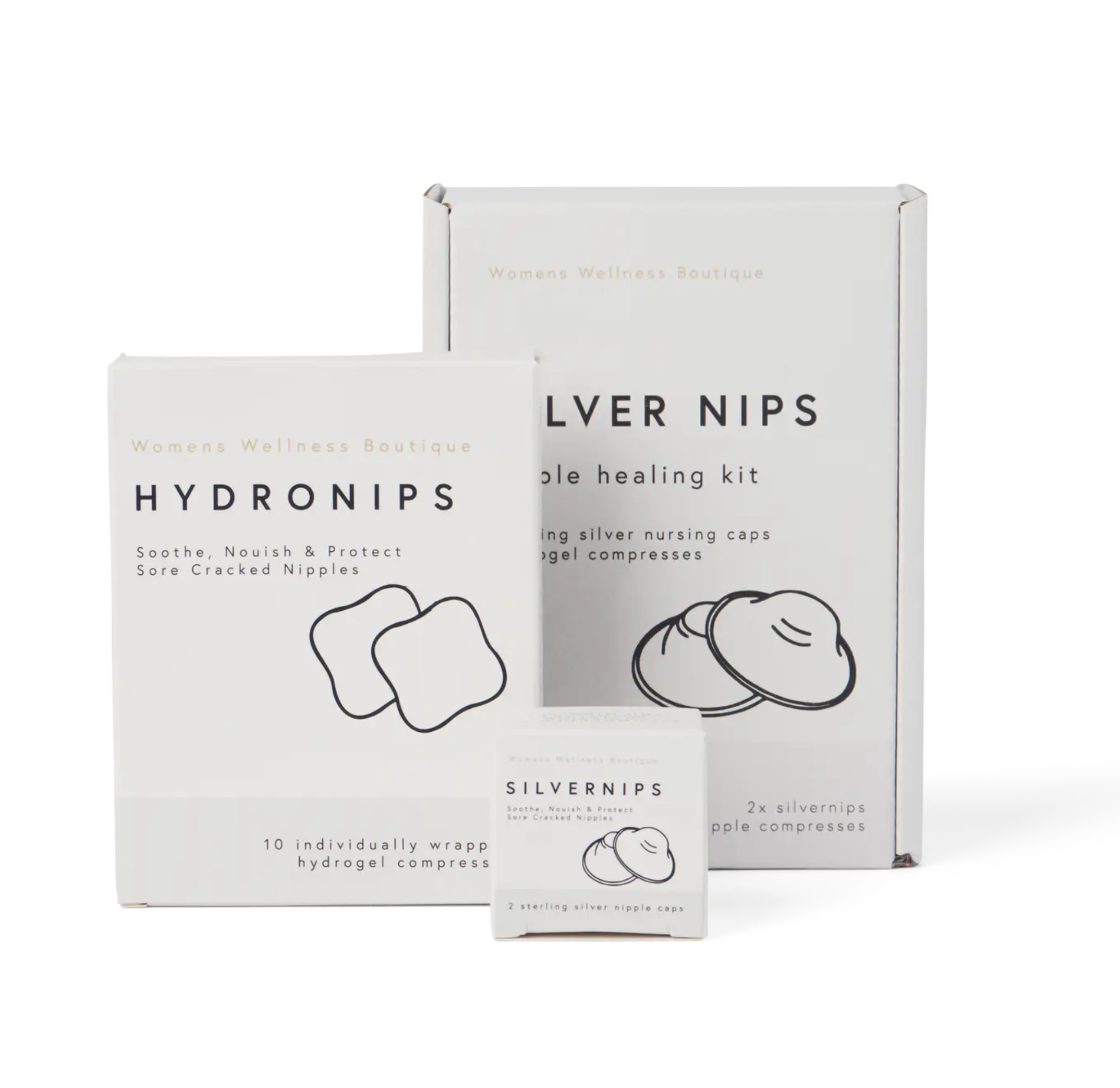 Nipple Care Kit with Silver Nursing Cups