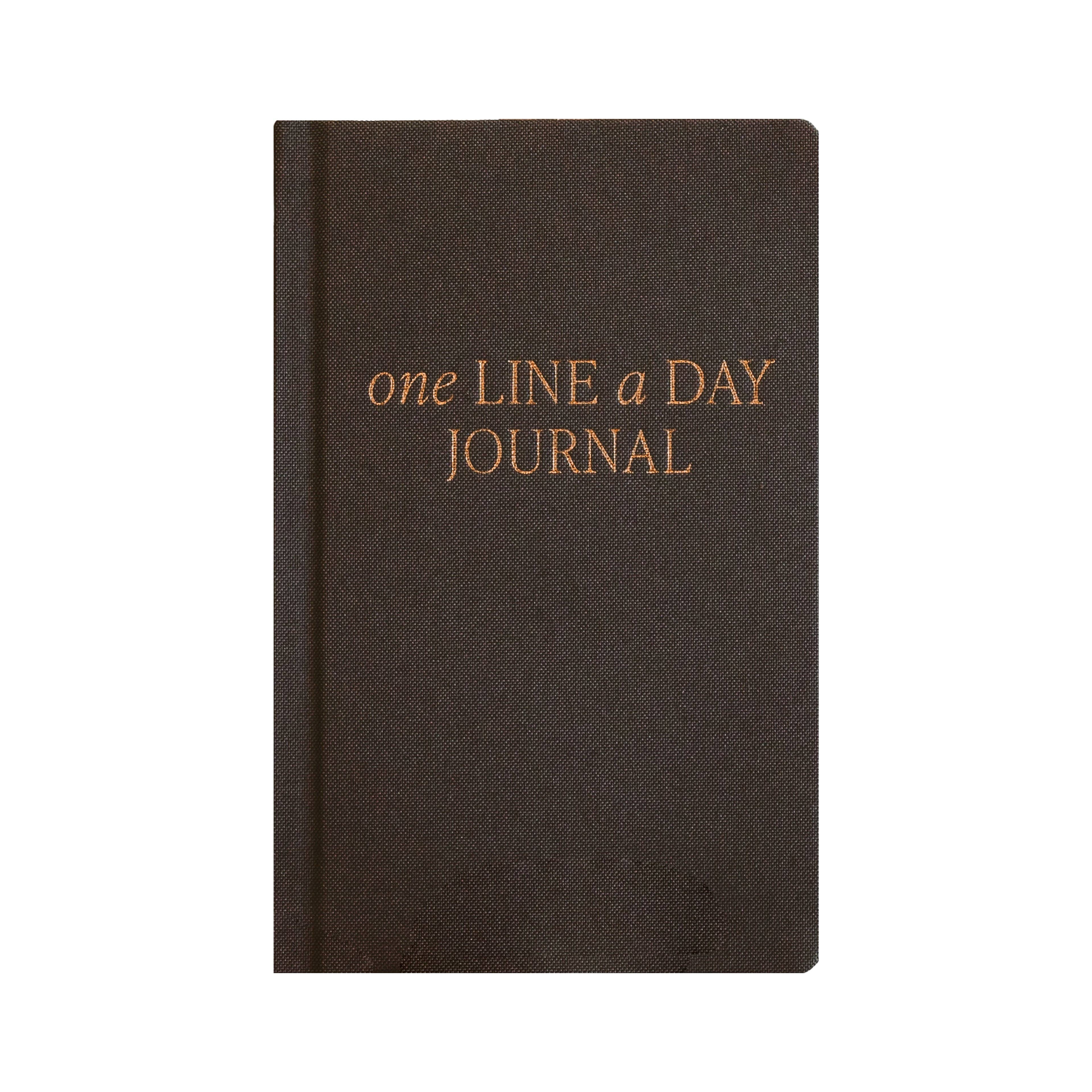 &#39;One Line A Day&#39; Fabric Journal (Black)