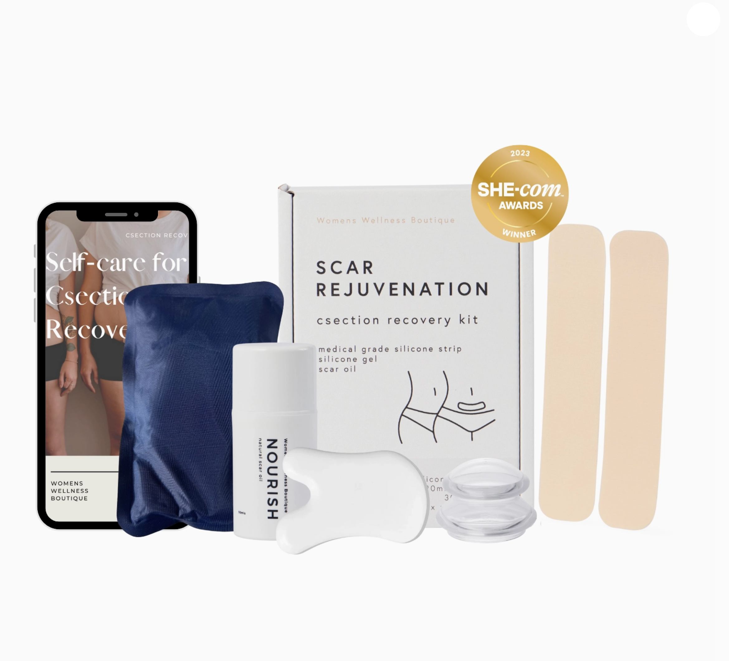 C-Section Scar Recovery Kit with Silicone Patches
