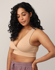 French Terry Racerback Nursing & Sleep Bra (Beige)