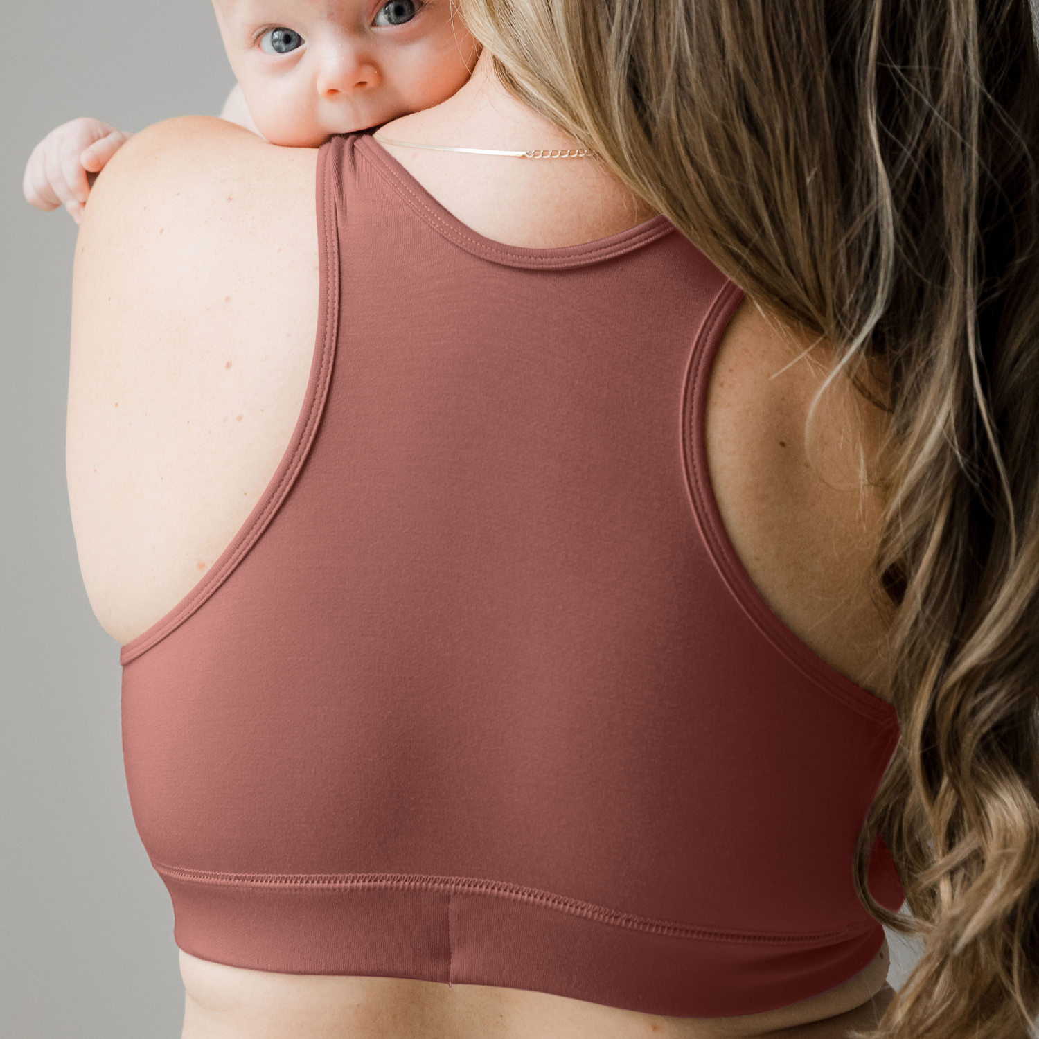 French Terry Racerback Nursing &amp; Sleep Bra (Redwood)