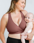 French Terry Racerback Nursing & Sleep Bra (Redwood)