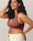 French Terry Racerback Nursing & Sleep Bra (Redwood)