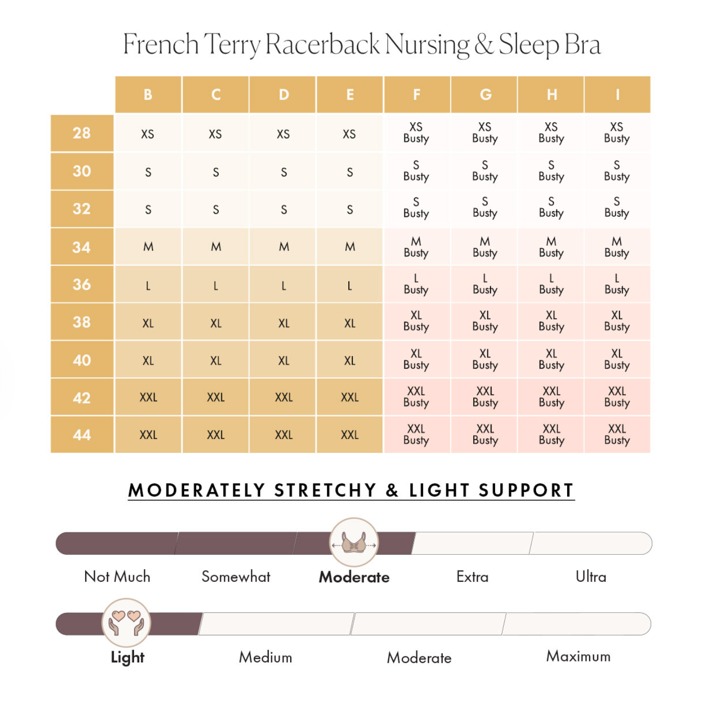 French Terry Racerback Nursing &amp; Sleep Bra (Black)