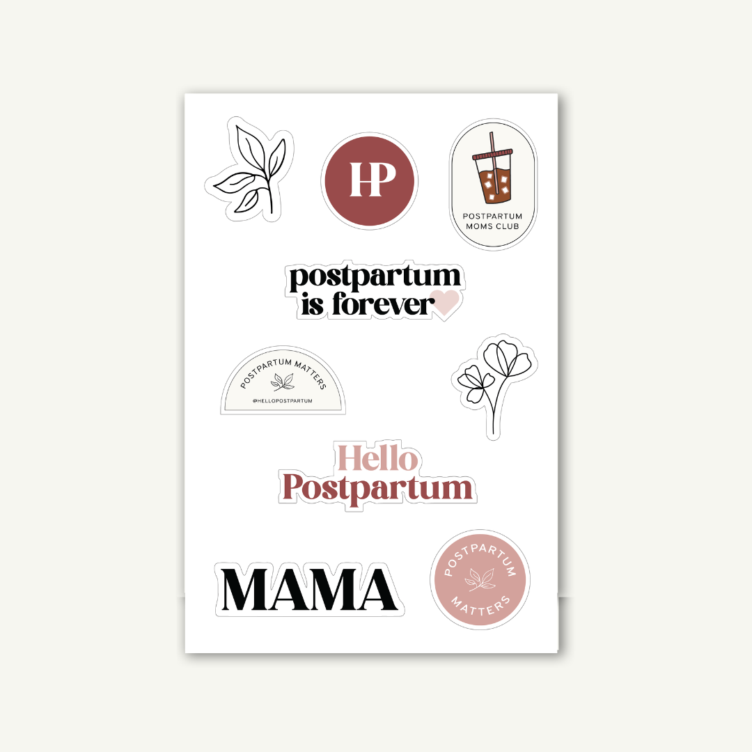 New Postpartum Mom Sticker Sheet