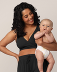 French Terry Racerback Nursing & Sleep Bra (Black)