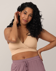 French Terry Racerback Nursing & Sleep Bra (Beige)