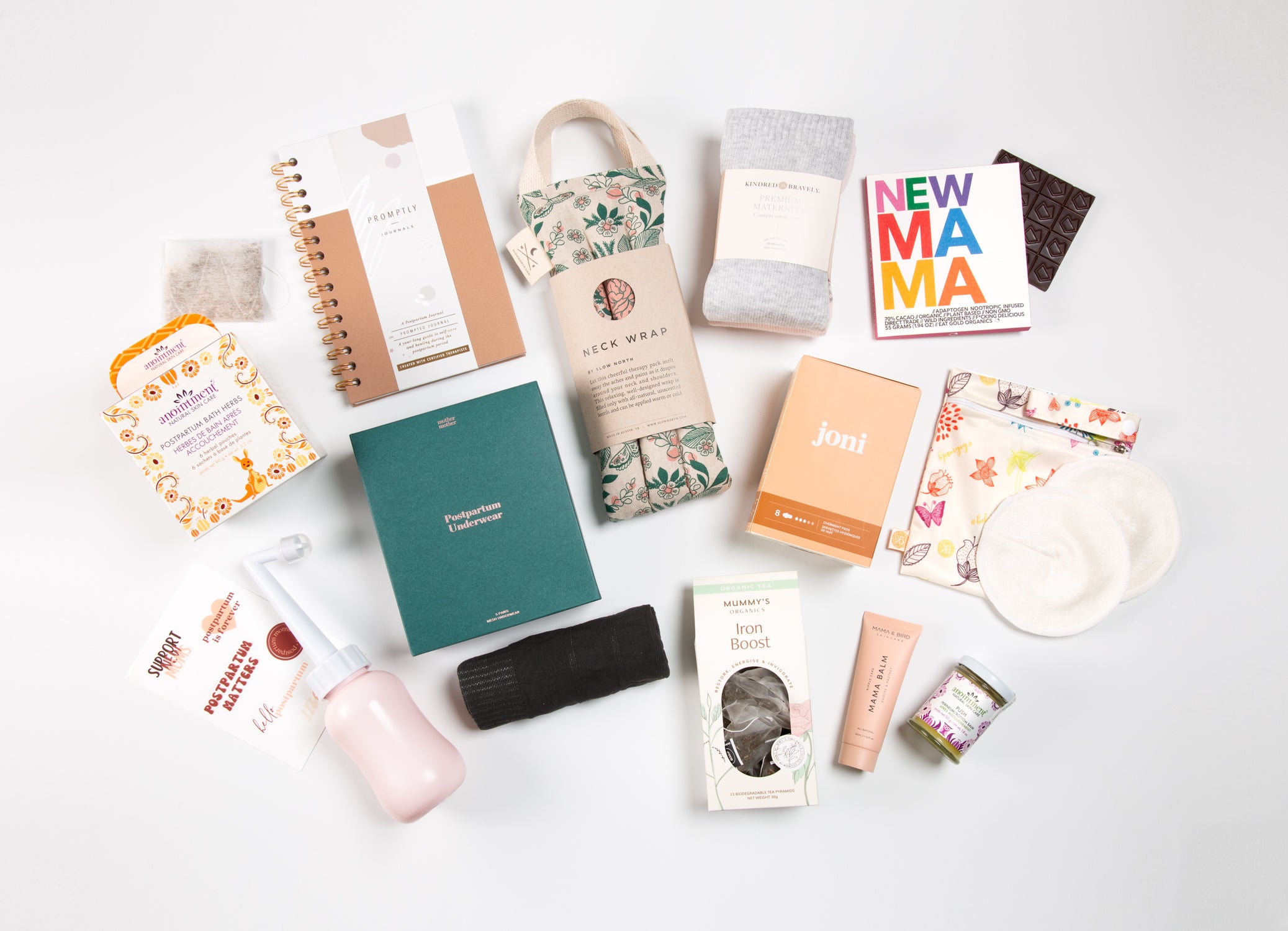 a mega new mom gift box with support products