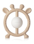 Giraffe Teether & Rattle Silicone Toy (Taupe)