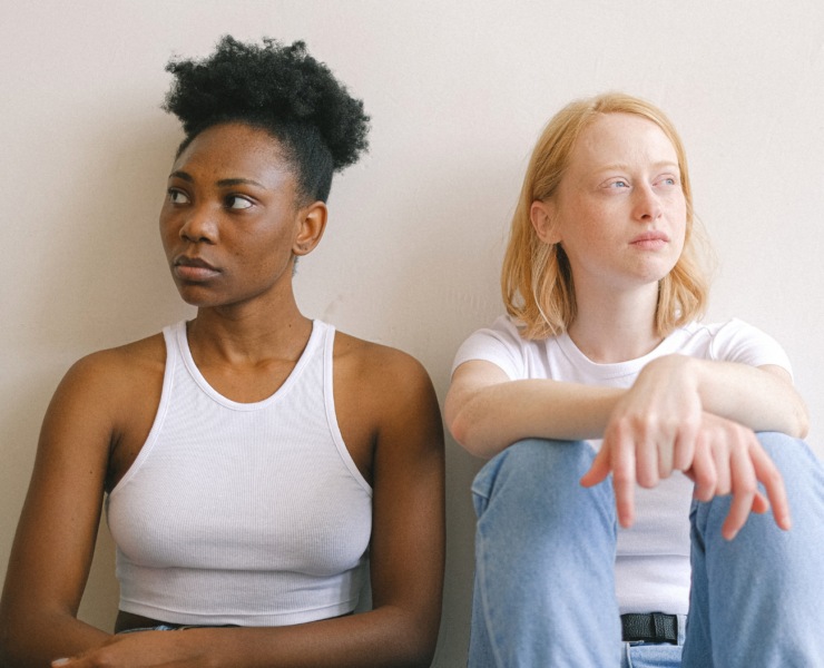 same sex couple in an argument