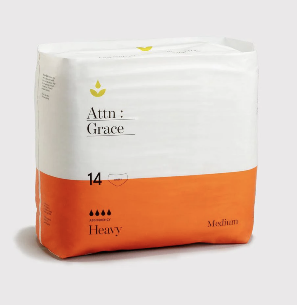 box of postpartum diapers